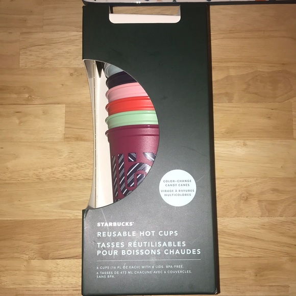 Starbucks Holiday 2020 🎄 Reusable Color Changing Candy Cane Hot Cups - Picture 2 of 4